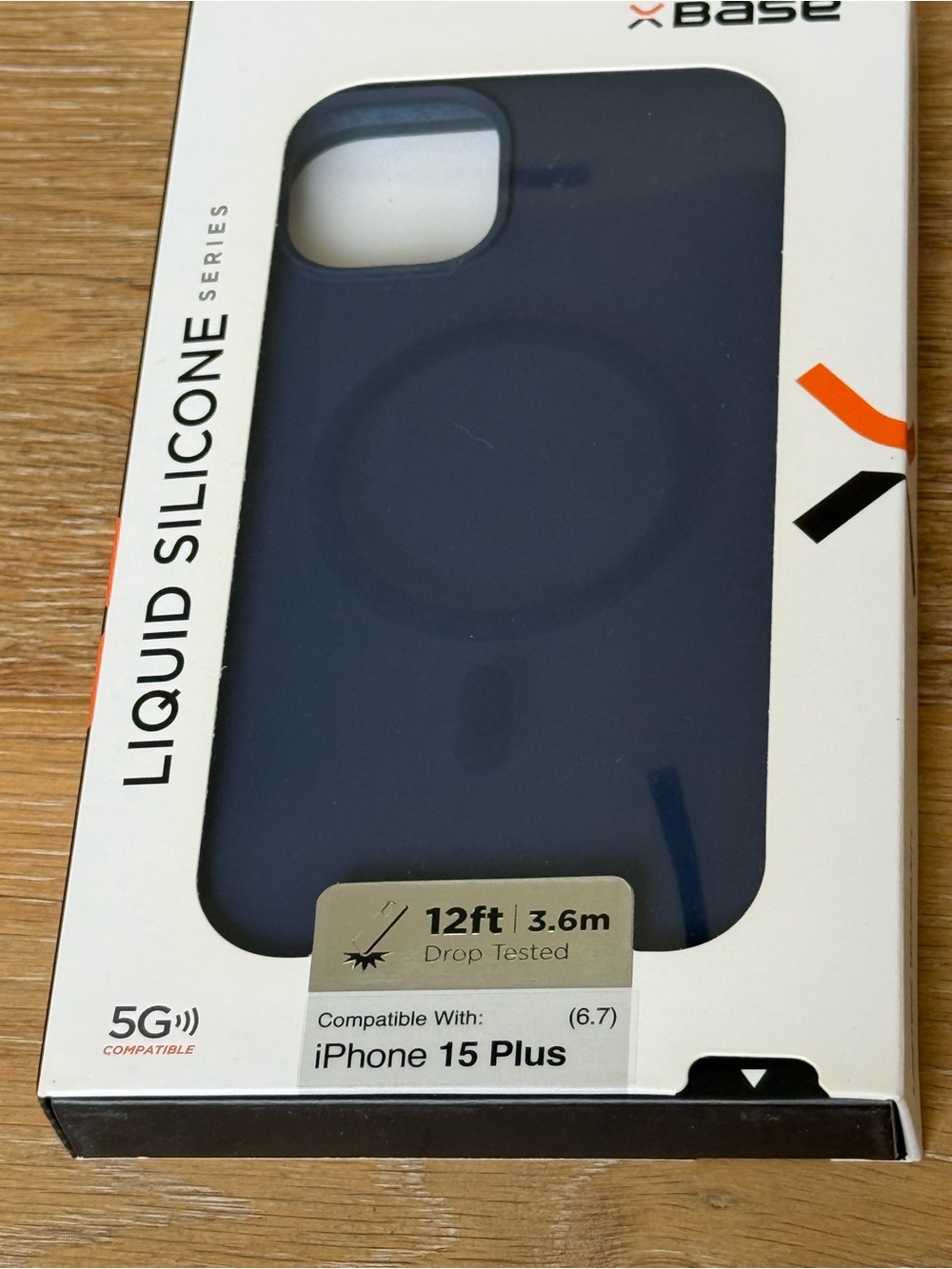 New XBase Liquid Silicone Case for iPhone 15 Plus - Navy Blue